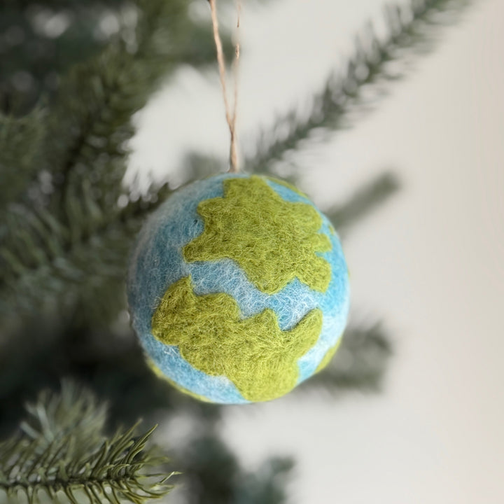 Felt Planet Ornament - For Earth Day!