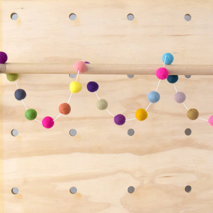 Colorful Pompom Felt Ball Garland