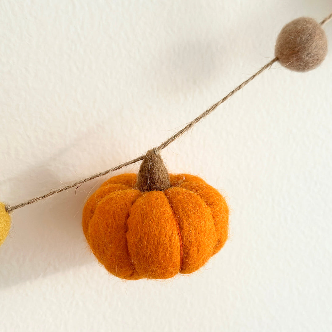 Felt Pumpkin Garland