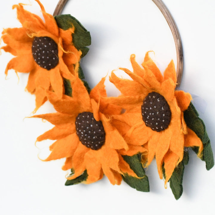 Felt Sunflower Wreath