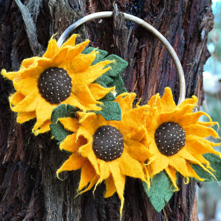 Felt Sunflower Wreath