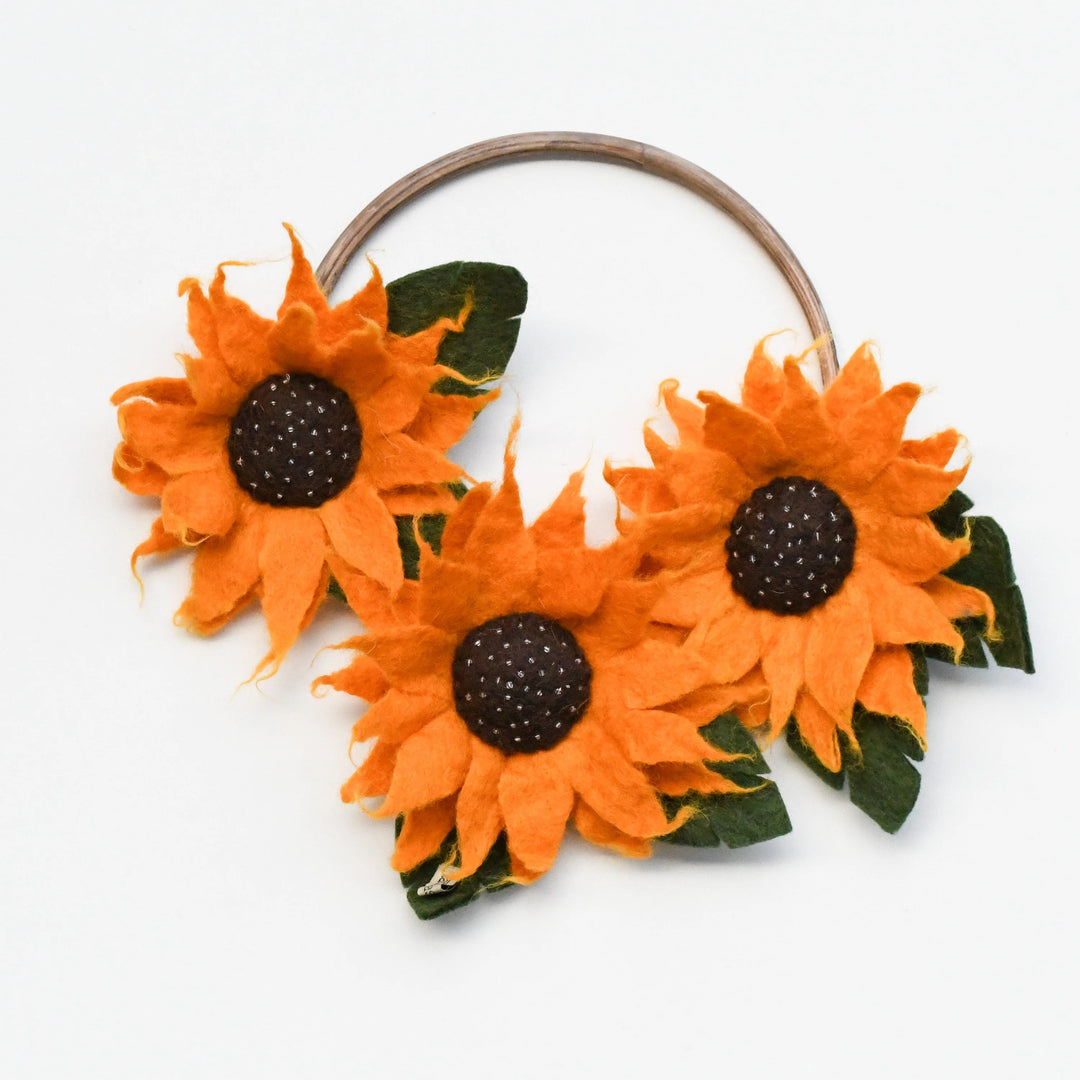 Felt Sunflower Wreath