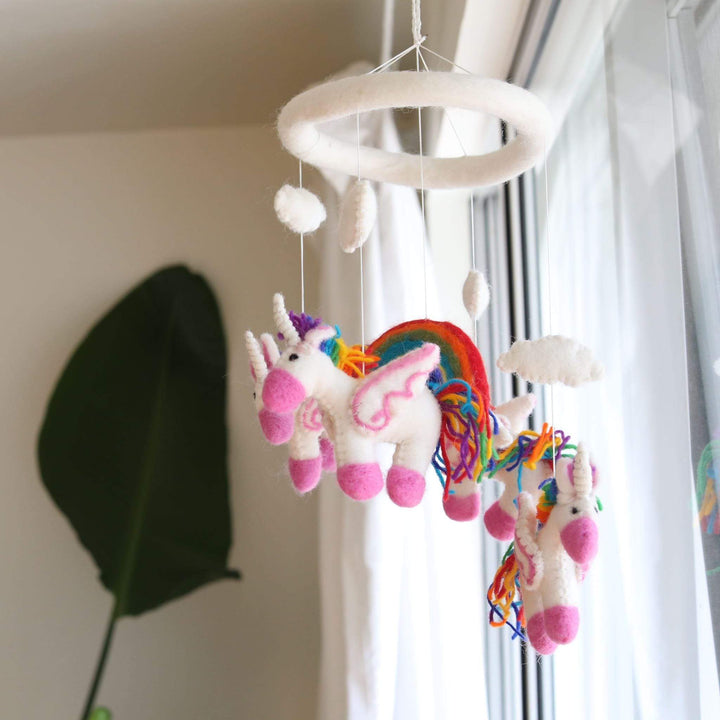 Felt Unicorn Baby Mobile