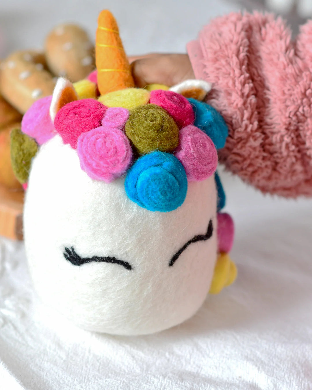 Felt Unicorn Cake in Bright Colors