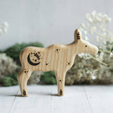 Wooden Moose, Mama, a natural wood animal toy by Tiny Fox Hole, cut and finished by hand from solid wood · view 1