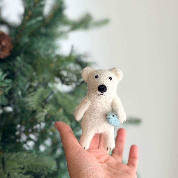 Finger Puppet: Polar Bear Catching a Fish
