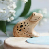 Wooden Frog, a natural wood animal toy by Tiny Fox Hole, cut and finished by hand from solid wood · view 1