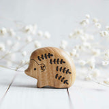 Wooden Hedgehog, Child, a natural wood animal toy by Tiny Fox Hole, cut and finished by hand from solid wood · view 1