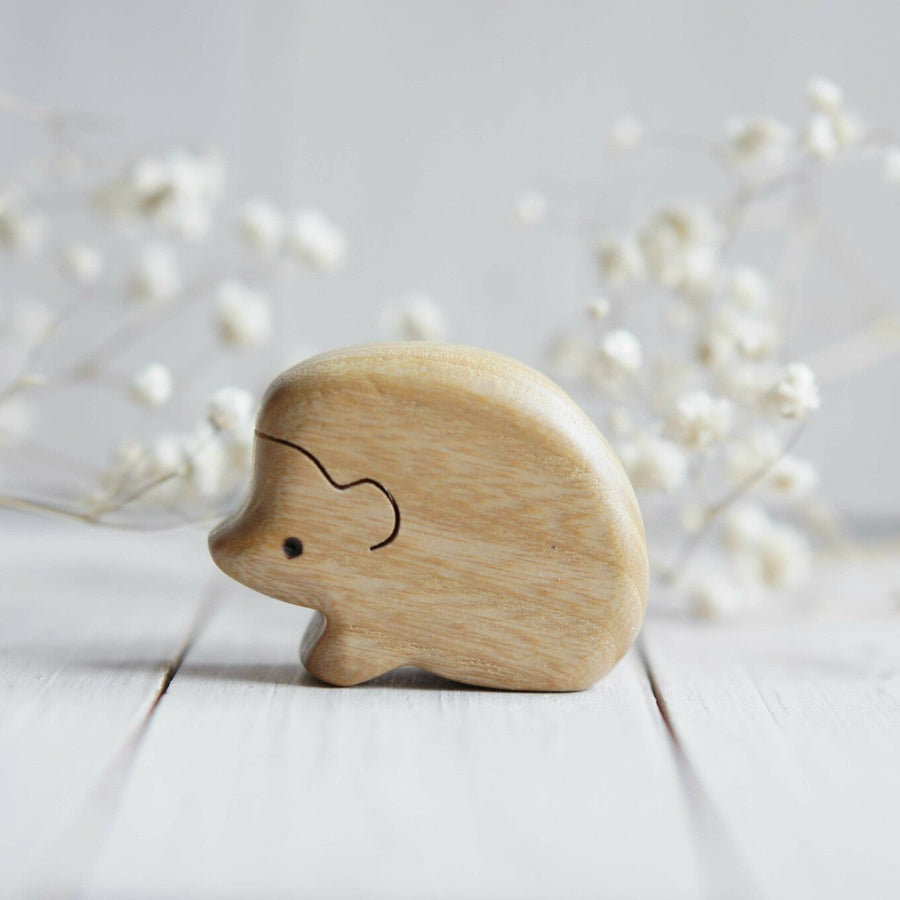Wooden Hedgehog, Child, a natural wood animal toy by Tiny Fox Hole (view 2)