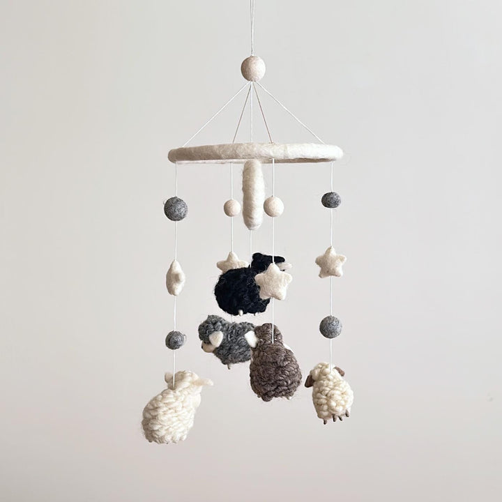 Gray Sheep Baby Mobile For Nursery Decor