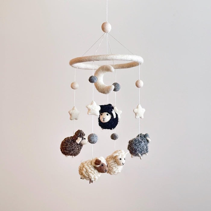 Gray Sheep Baby Mobile For Nursery Decor