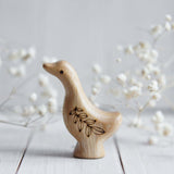 Wooden Gosling, a natural wood animal toy by Tiny Fox Hole, cut and finished by hand from solid wood · view 1