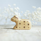 Wooden Lamb, Lying, a natural wood animal toy by Tiny Fox Hole (view 3) · view 3