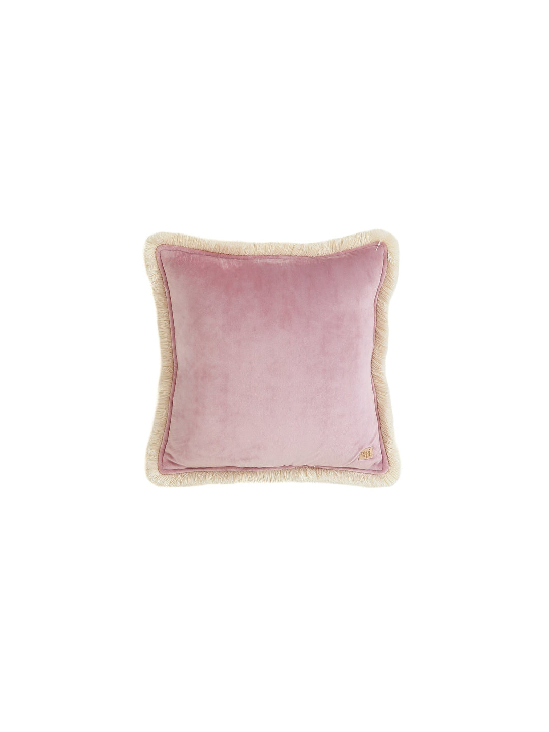 Soft Velvet "Light Pink" Pillow with Fringe