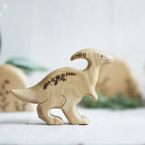 Wooden Parasaurolophus, a natural wood animal toy by Tiny Fox Hole (view 2) · view 2