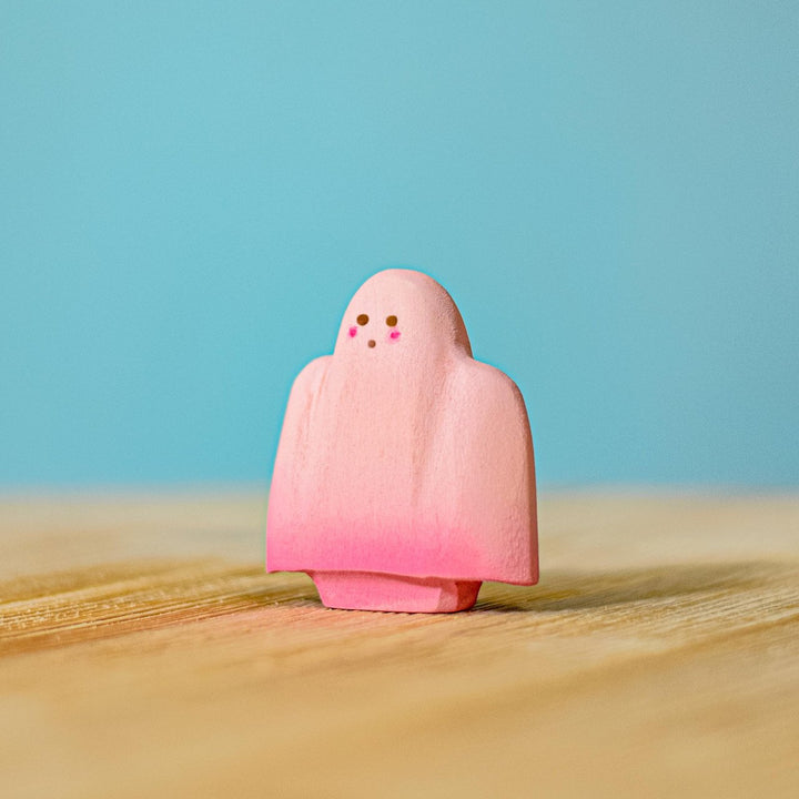 Bumbu Wooden Halloween Ghost, Pink