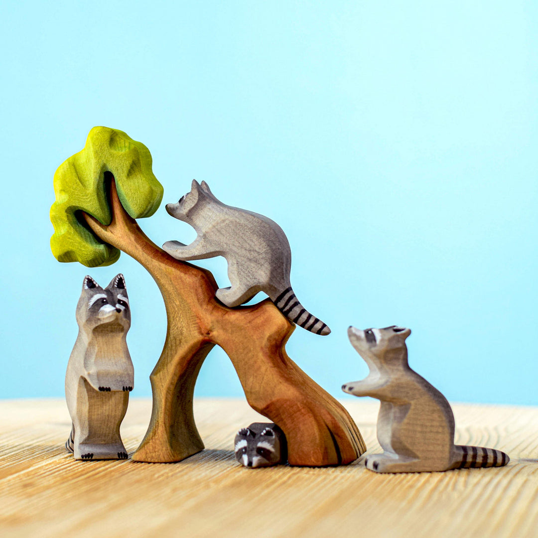 Bumbu Raccoon Family with Tree Set