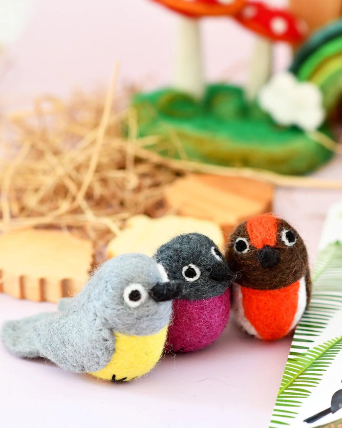 Felt Australian Robins, Set of 3