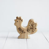 Wooden Rooster, a natural wood animal toy by Tiny Fox Hole (view 2) · view 2