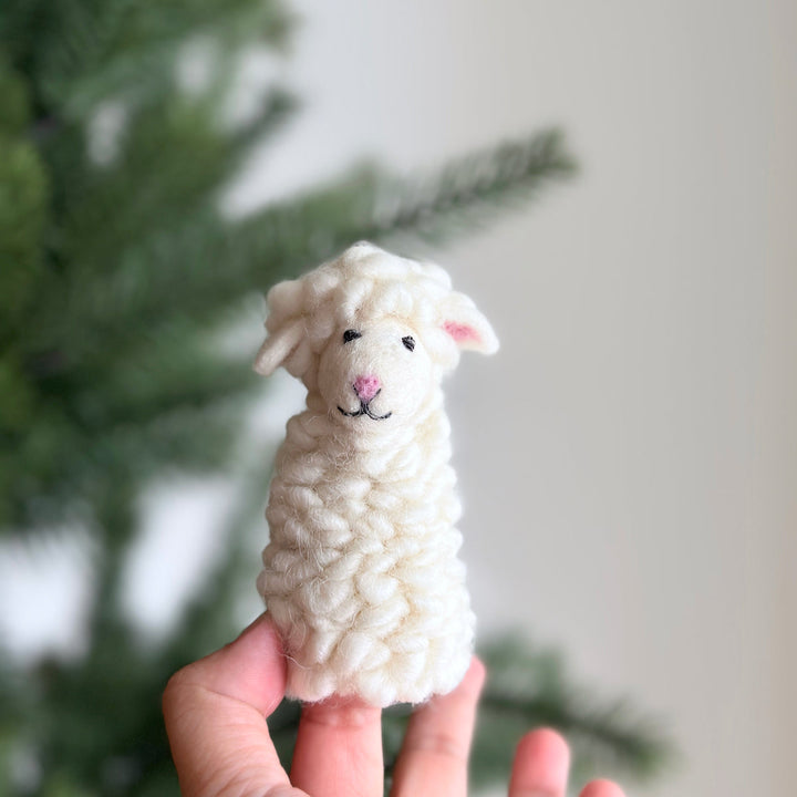 Sheep finger puppet
