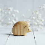 Wooden Hedgehog, Baby, a natural wood animal toy by Tiny Fox Hole (view 3) · view 3