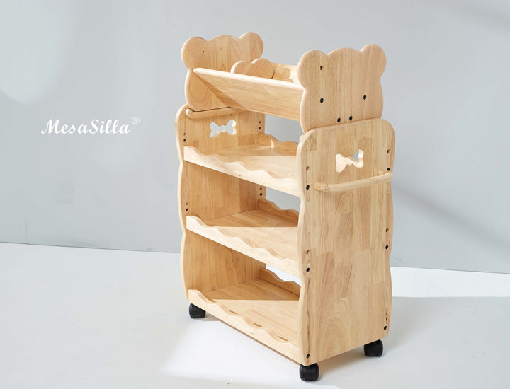 Mesasilla Toddler Book Caddy with Detachable Divider - Innovative Storage Solution
