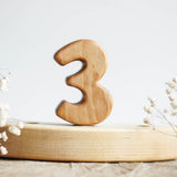 Wooden Number, a wooden Waldorf celebration piece by Tiny Fox Hole (view 4) · view 4