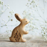 Wooden Bunny, a natural wood animal toy by Tiny Fox Hole, cut and finished by hand from solid wood · view 1