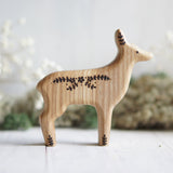 Wooden Deer, a natural wood animal toy by Tiny Fox Hole (view 2) · view 2