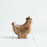 Wooden Hen, Standing, a natural wood animal toy by Tiny Fox Hole (view 2) · view 2