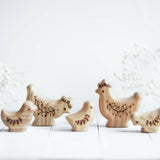 Wooden Hen, Standing, a natural wood animal toy by Tiny Fox Hole (view 3) · view 3