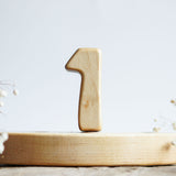 Wooden Number, a wooden Waldorf celebration piece by Tiny Fox Hole (view 2) · view 2