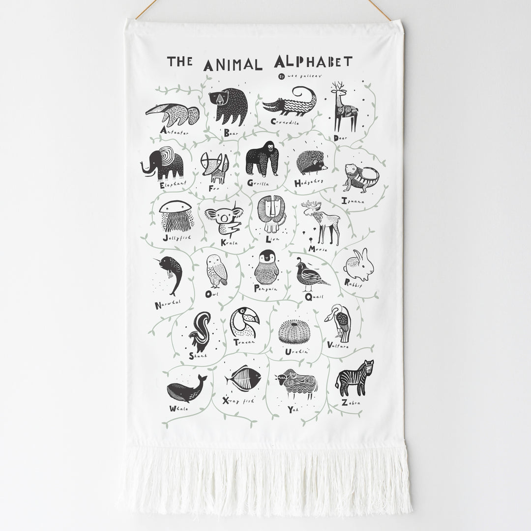 Wee Gallery Animal Alphabet Wall Hanging