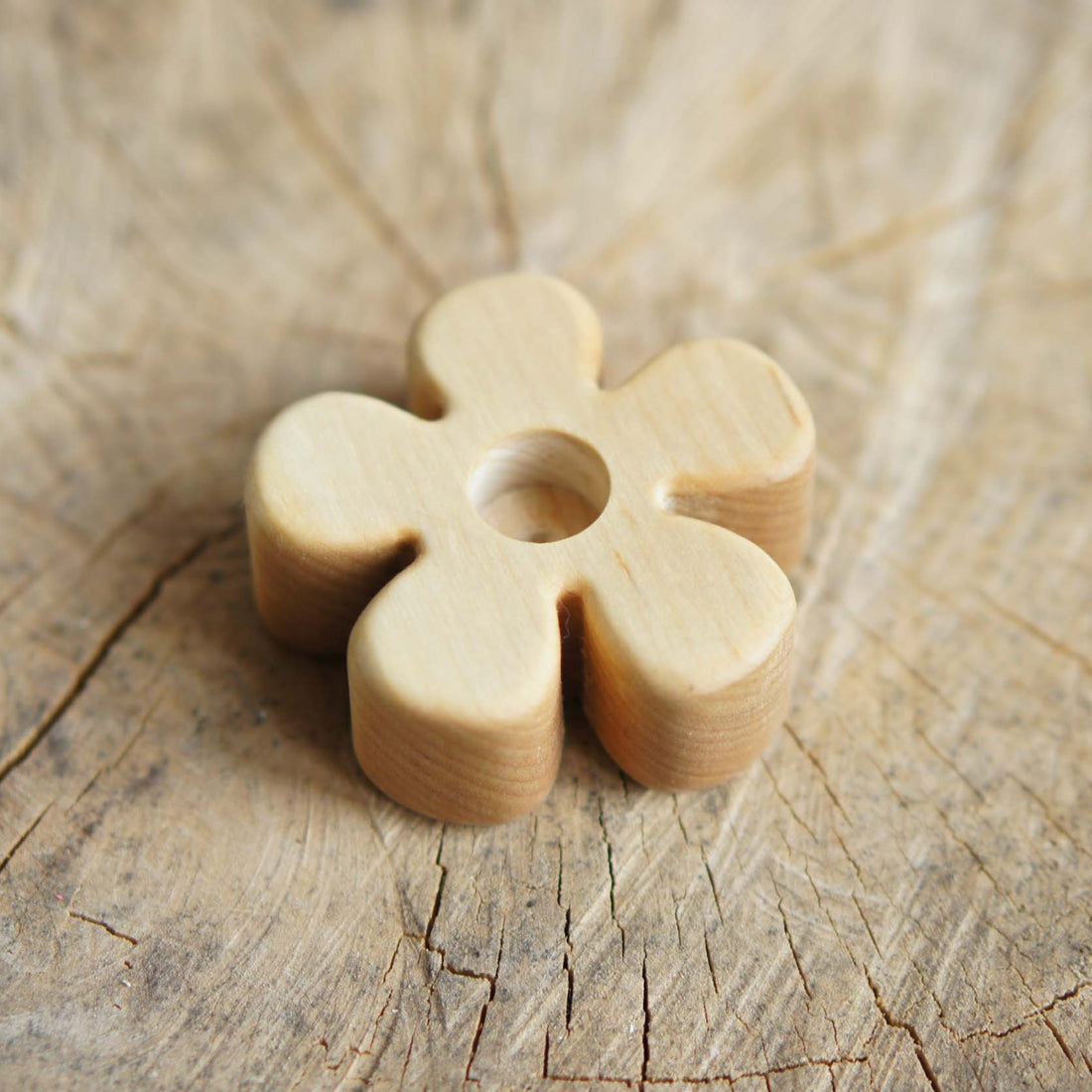 Waldorf Flower Stand, a wooden Waldorf celebration piece by Tiny Fox Hole, cut and finished by hand from solid wood
