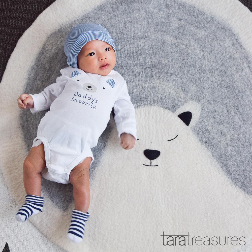 Felt Nursery Rug - Polar Bear