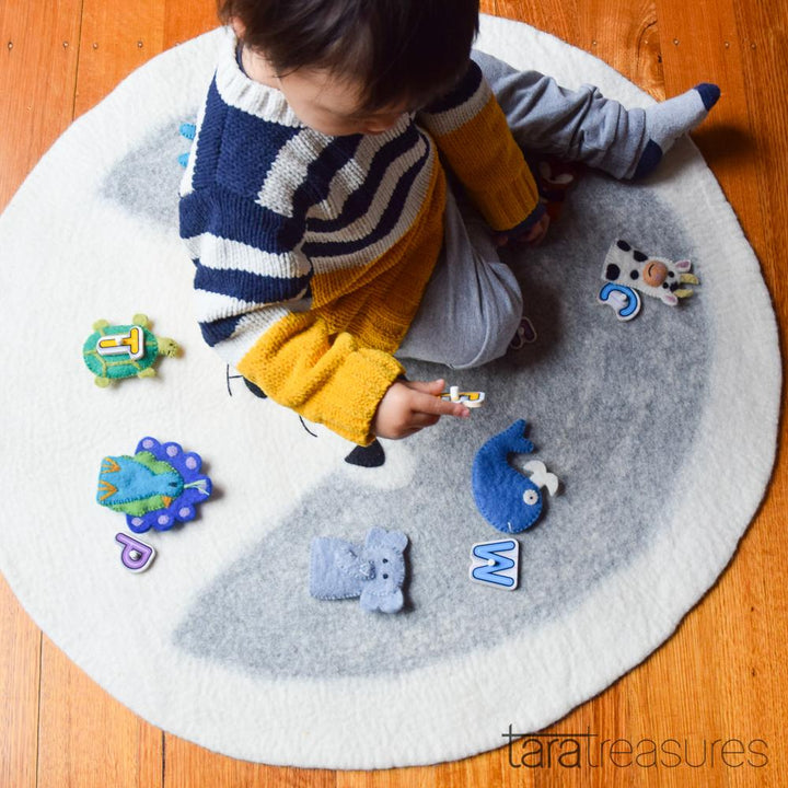 Felt Nursery Rug - Polar Bear
