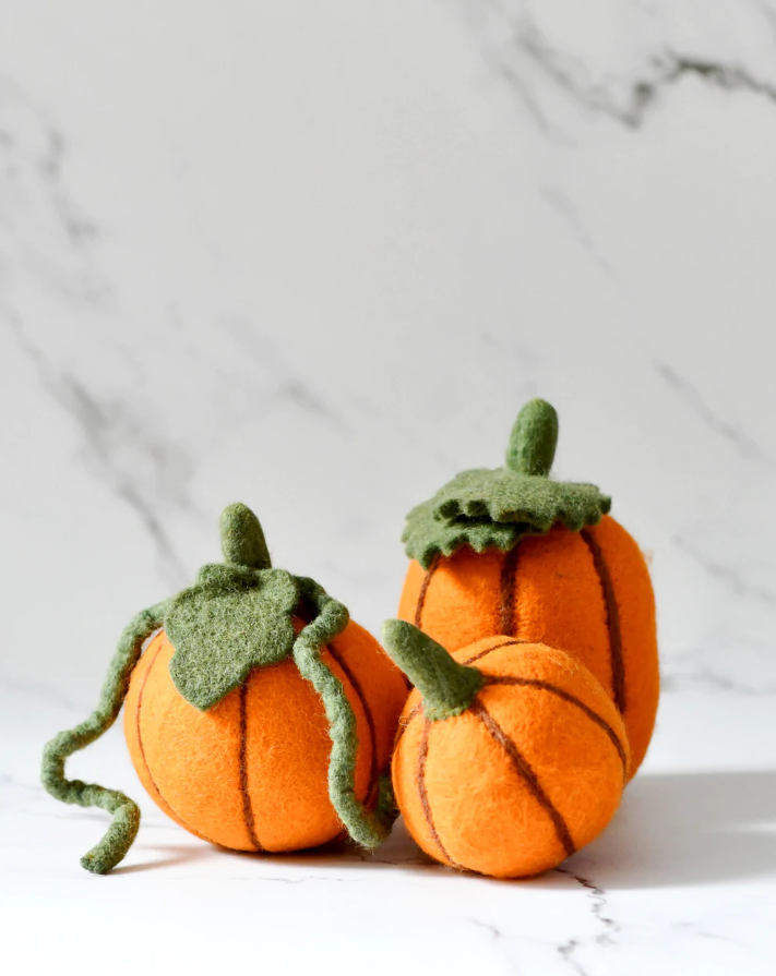 Felt Pumpkins, Set of 3