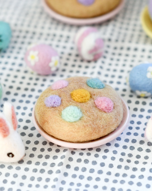 Felt Soft Sprinkle Cookie, Pastel