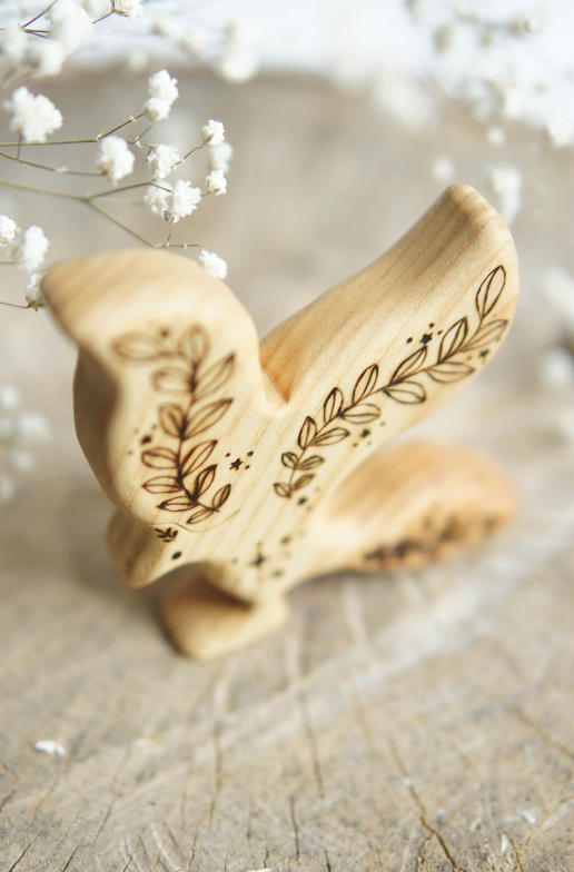 Wooden Phoenix, a natural wood animal toy by Tiny Fox Hole (view 4)