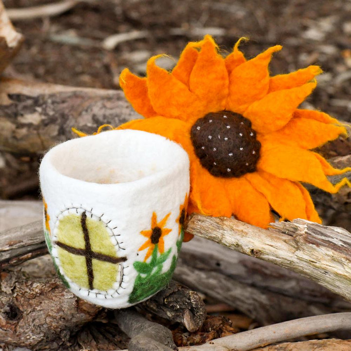 Sunflower Fairy House