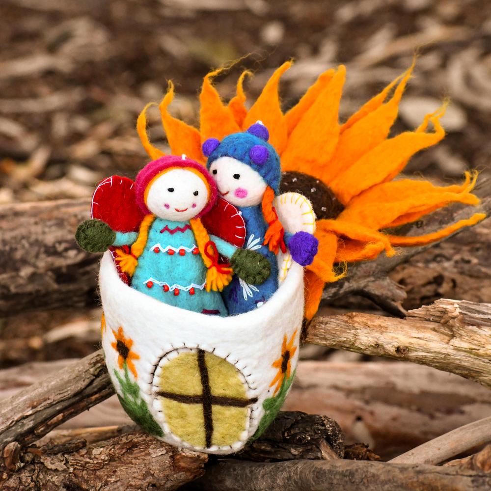 Sunflower Fairy House