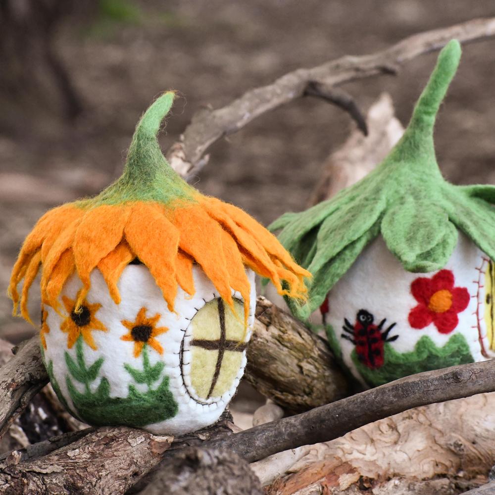 Sunflower Fairy House