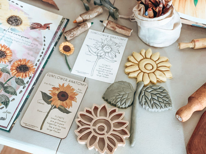 Sunflower Pack - Timber Tile, Color in Card + Sunflower Eco Cutter