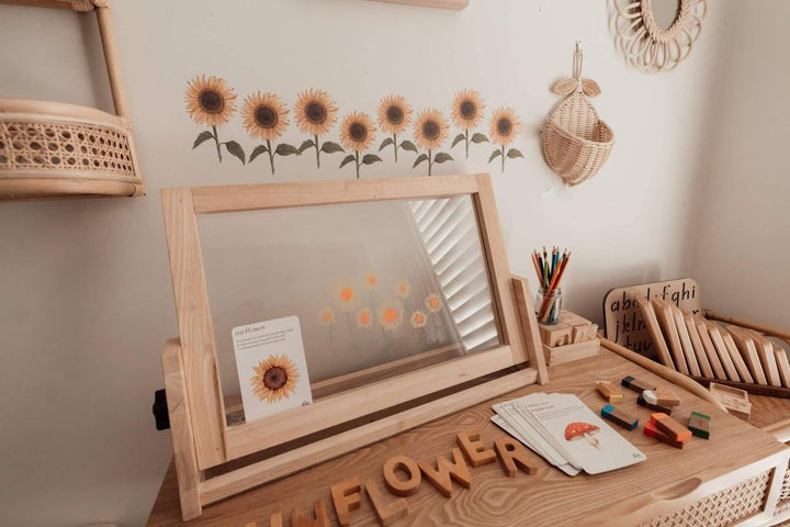 Floral &amp; Fern Sunflower Wall Decals