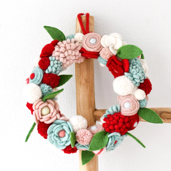 Felt Flower Wreath