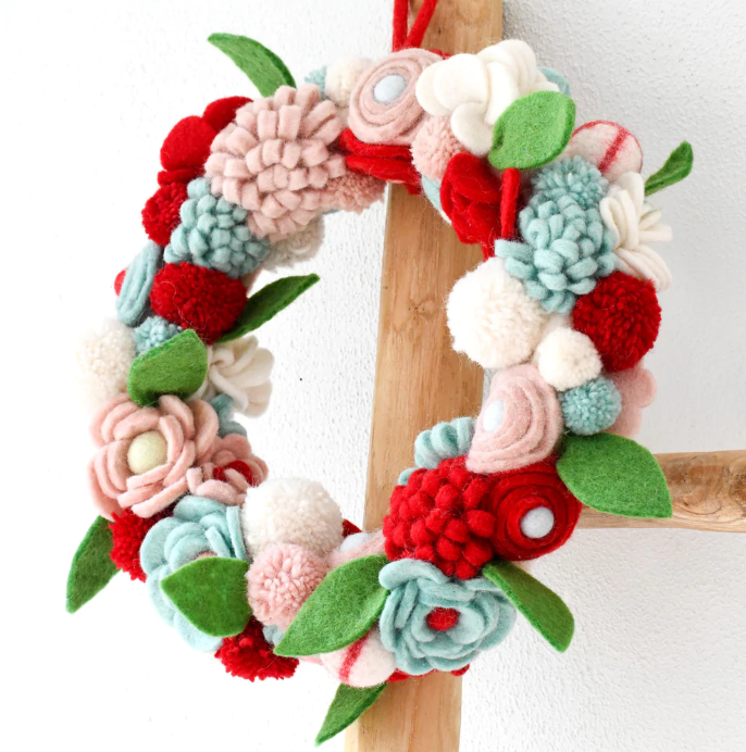 Felt Flower Wreath