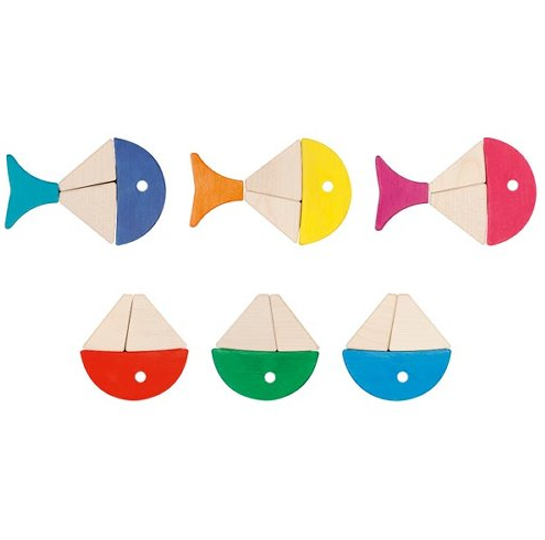 Goki Color and Shape Sorting Game, 6 Fish