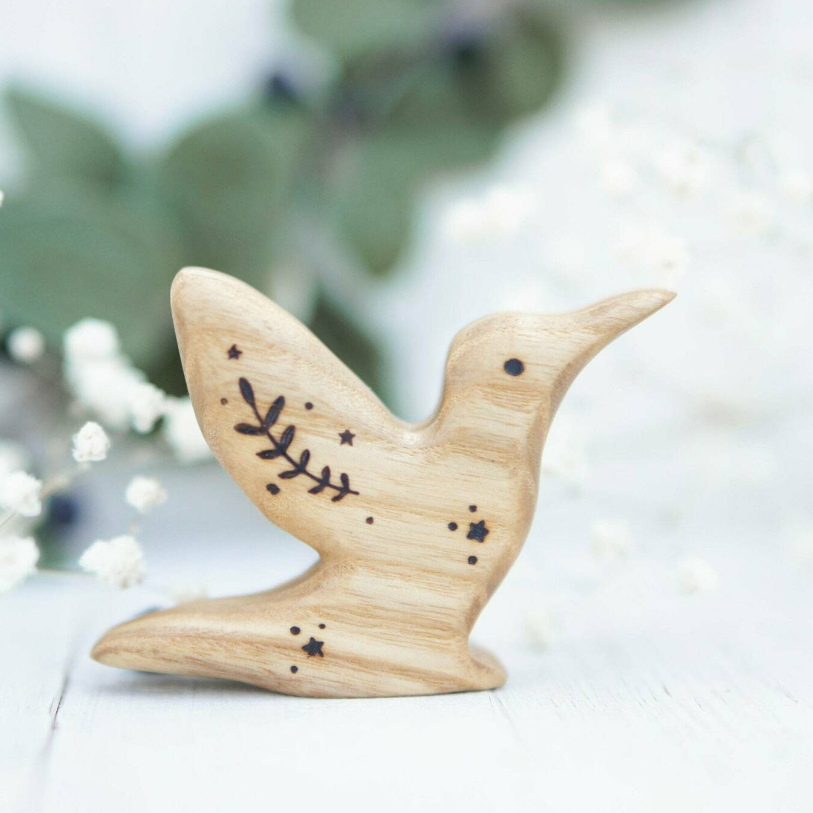 Wooden Hummingbird, a natural wood animal toy by Tiny Fox Hole (view 2)