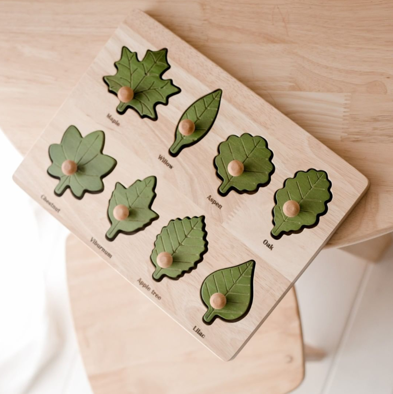 Q Toys Montessori Leaf Puzzle