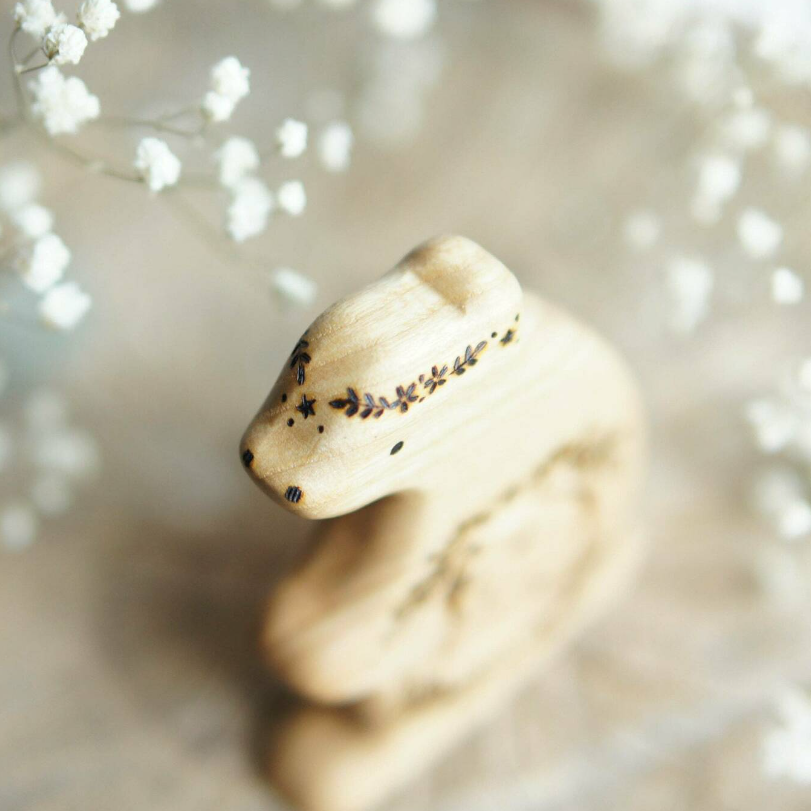 Wooden Bear Announcement Puzzle, a wooden new-baby keepsake by Tiny Fox Hole (view 2)